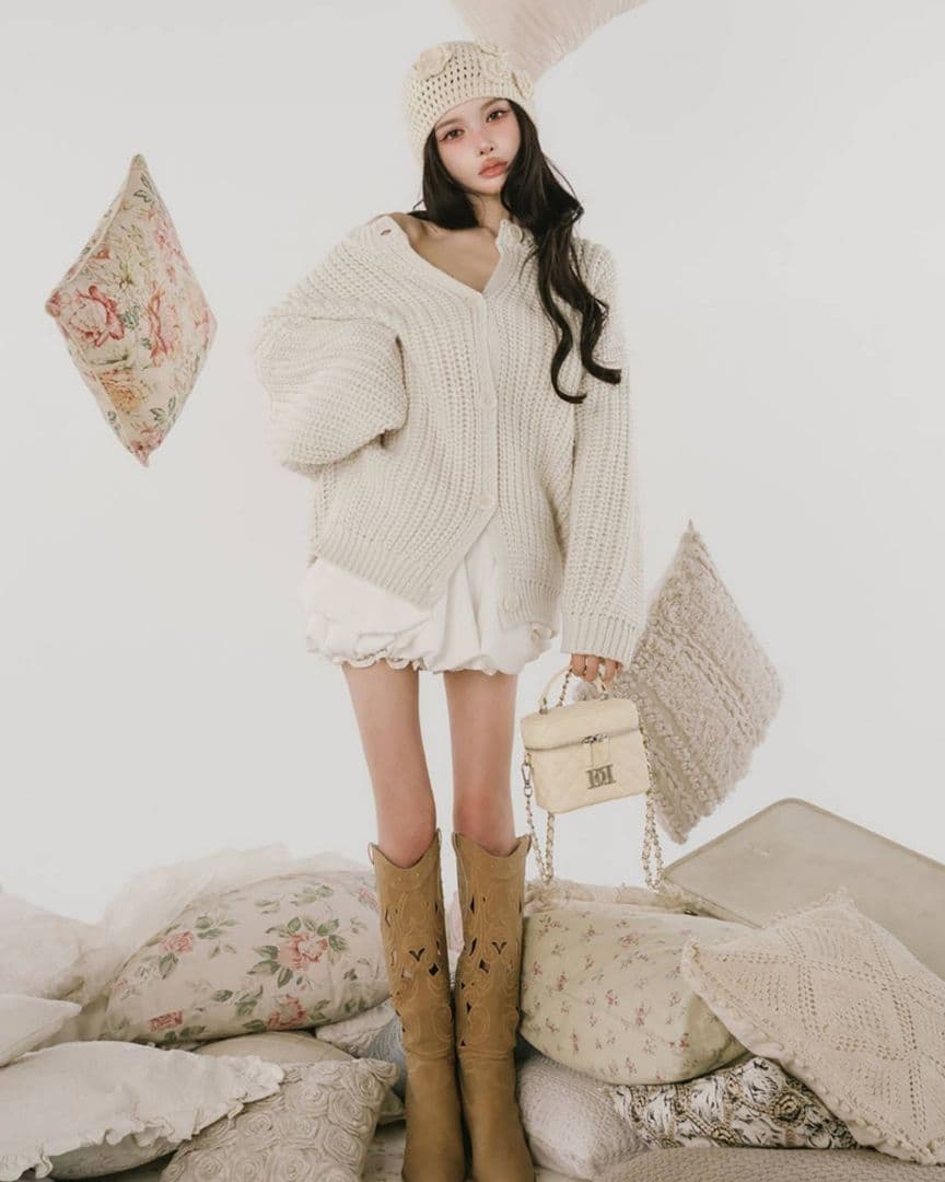 ダーリッチ ボリュームバルーンミニスカート 2026 白