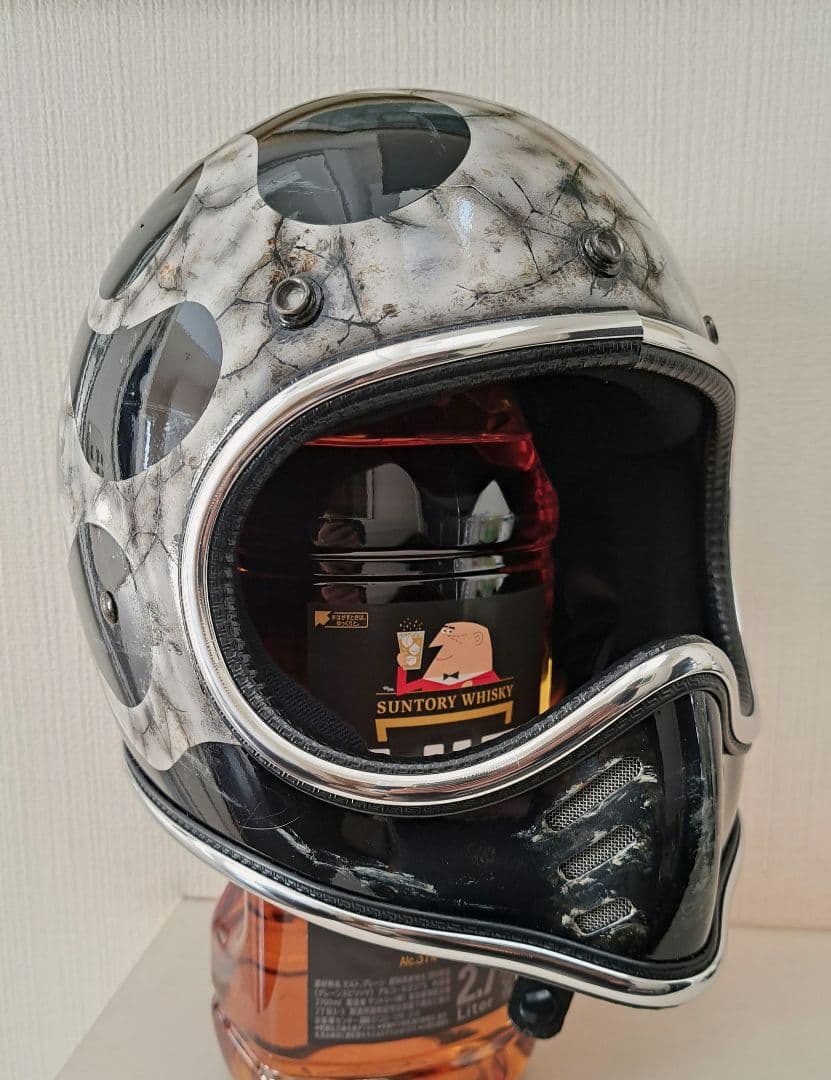 MTXタイプヘルメット　フレイムスエイジング塗装　小帽体