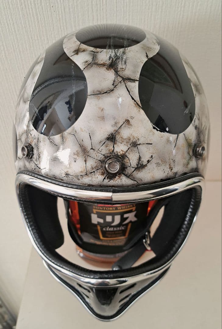 MTXタイプヘルメット　フレイムスエイジング塗装　小帽体