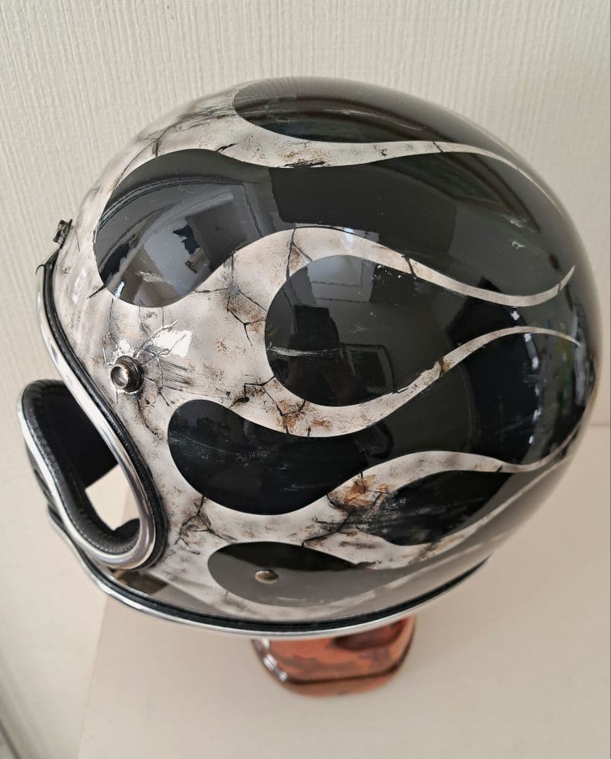 MTXタイプヘルメット　フレイムスエイジング塗装　小帽体