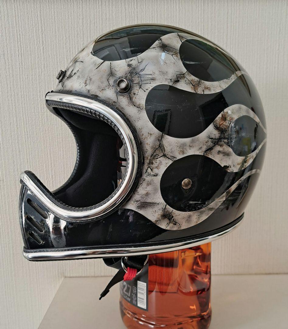 MTXタイプヘルメット　フレイムスエイジング塗装　小帽体