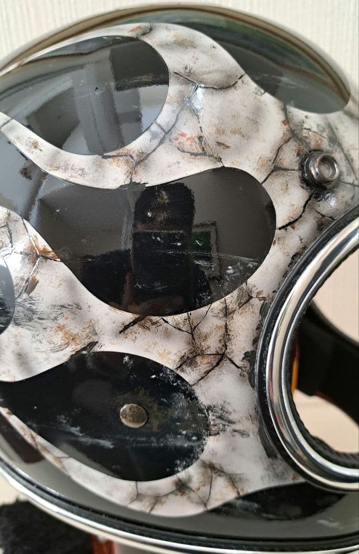 MTXタイプヘルメット　フレイムスエイジング塗装　小帽体