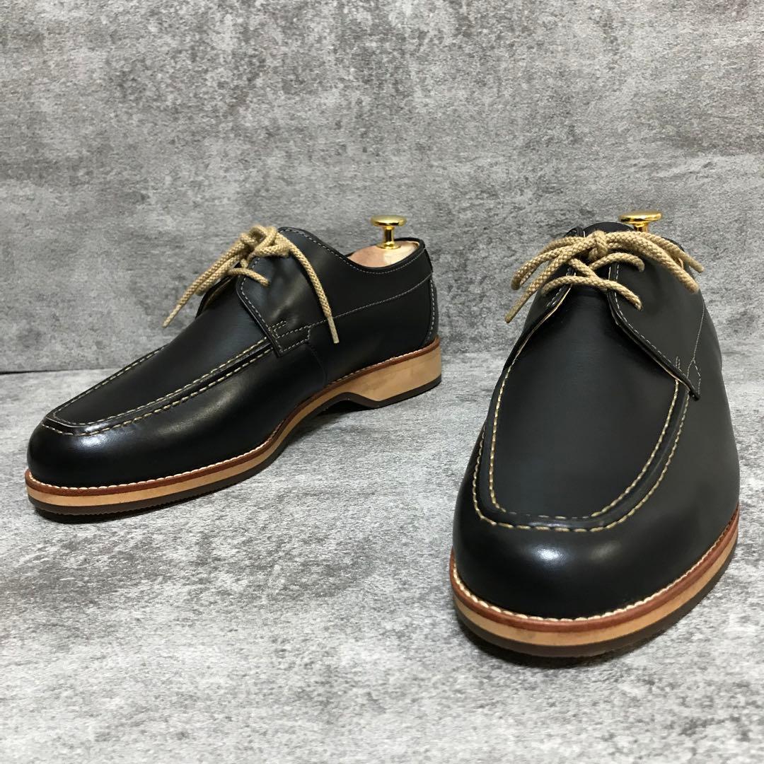 【未使用】バーバリー ロンドン モカシン レザーシューズ 25.5cm ブラック