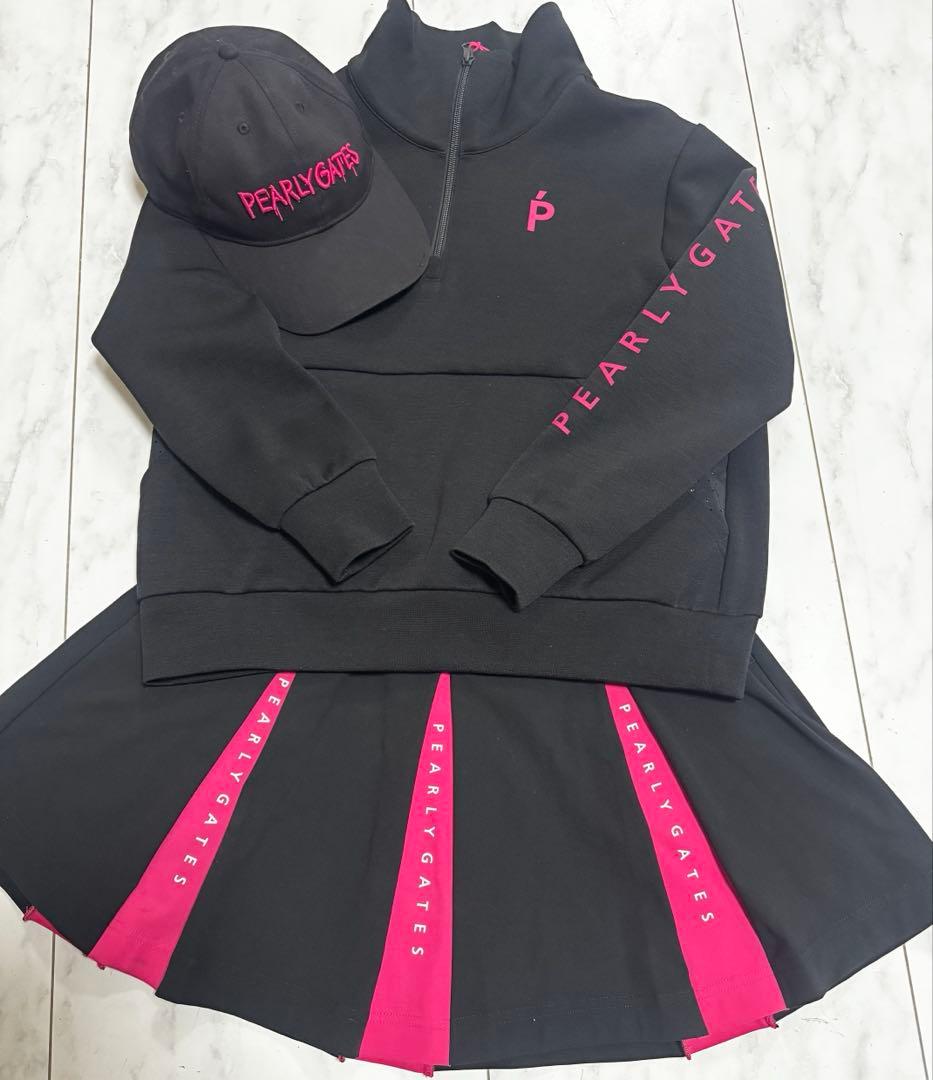 値下げ　 PEARLY GATES スウェットシャツ・キャップ・スカートセット