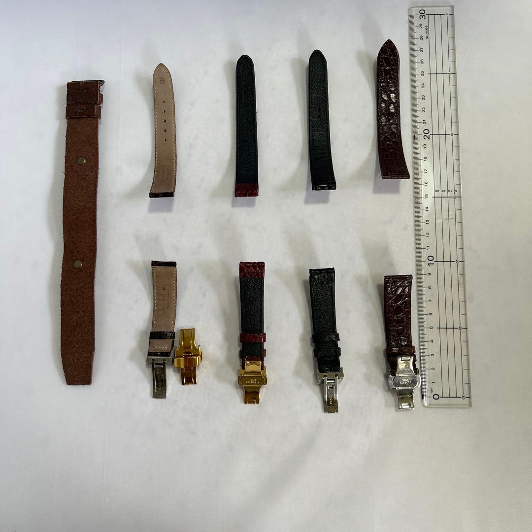 LONGINES ロンジン純正本革クロコダイル時計ベルト純正尾錠付他ベルト計5本