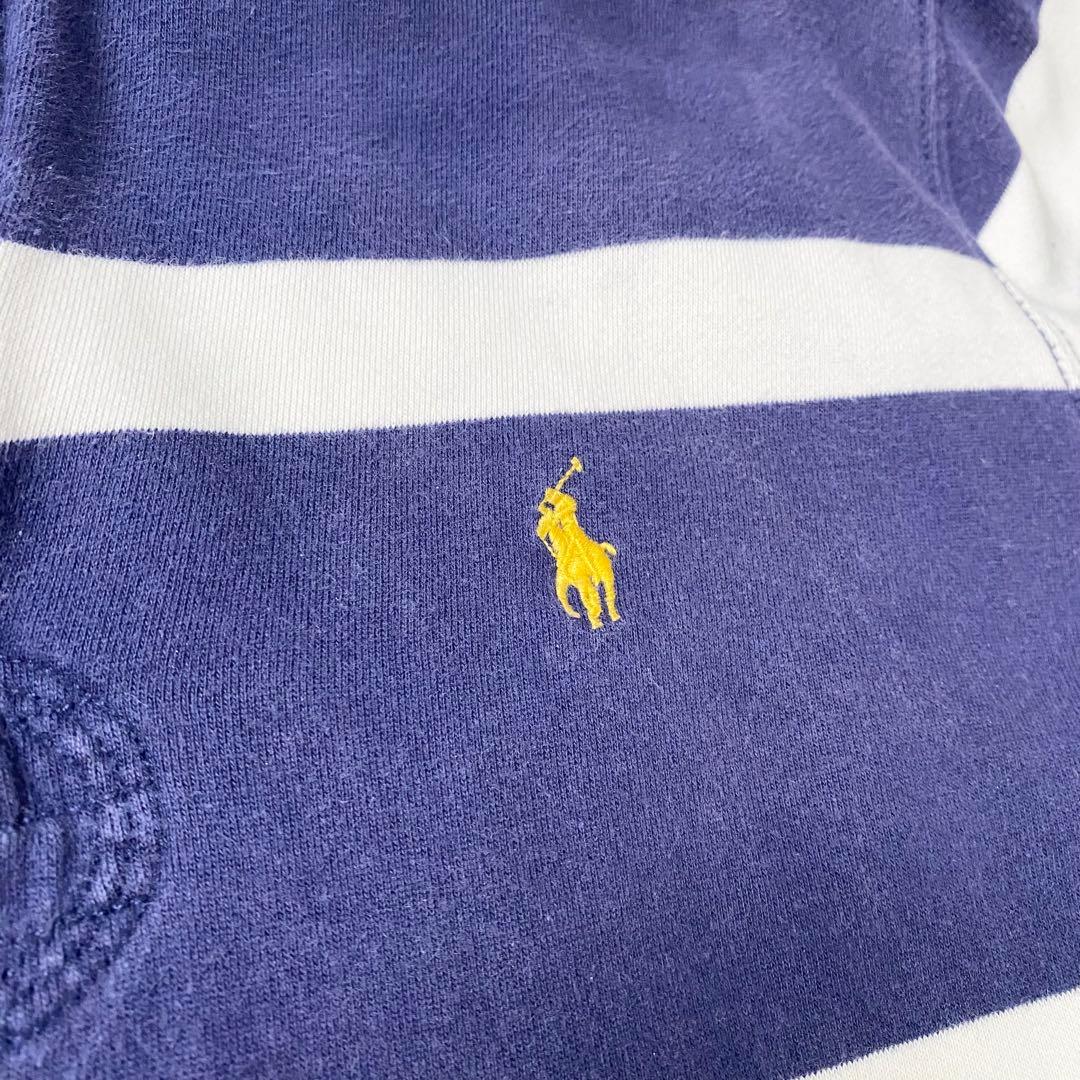 【常田大希着用】ポロラルフローレン ラガーシャツ ボーダー ネイビー ポロシャツ