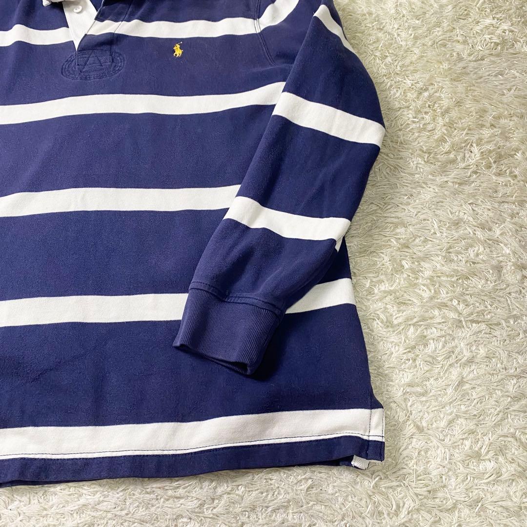 【常田大希着用】ポロラルフローレン ラガーシャツ ボーダー ネイビー ポロシャツ