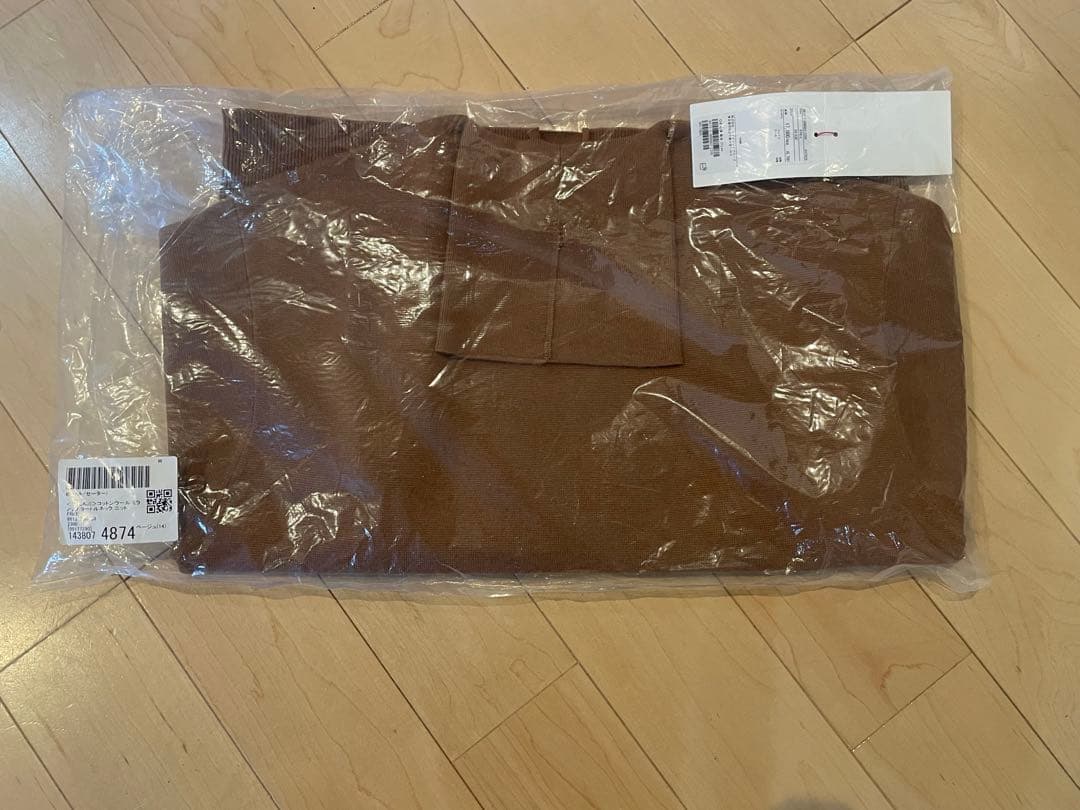 今期2025-26秋冬6（ROKU）コットンウールミラノリブタートルネックニット