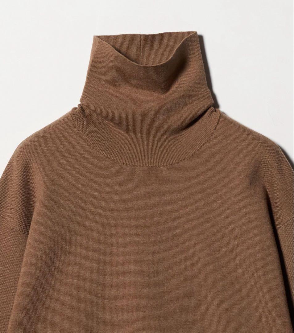 今期2025-26秋冬6（ROKU）コットンウールミラノリブタートルネックニット