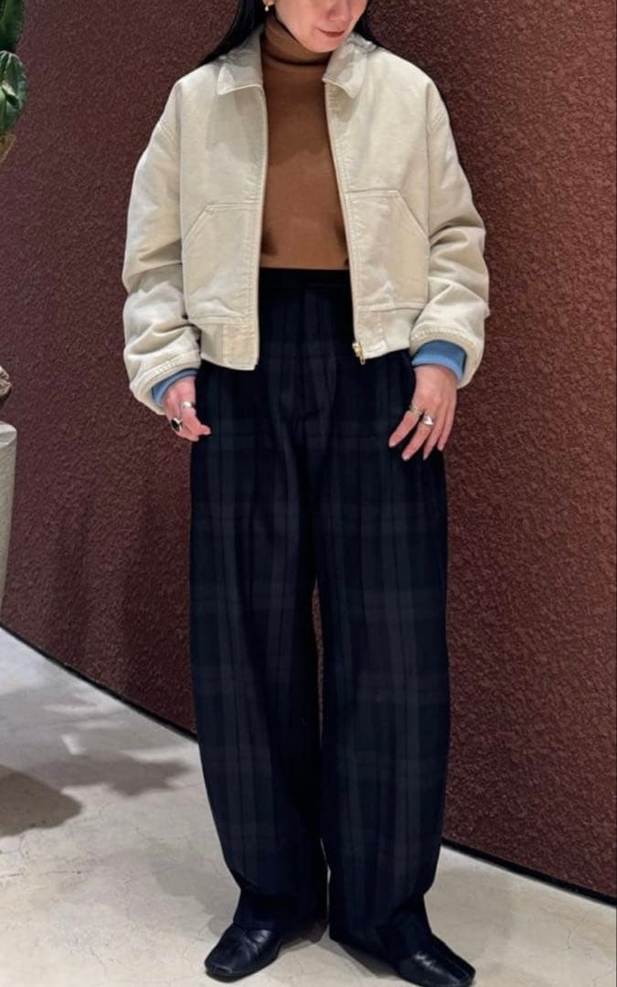 今期2025-26秋冬6（ROKU）コットンウールミラノリブタートルネックニット