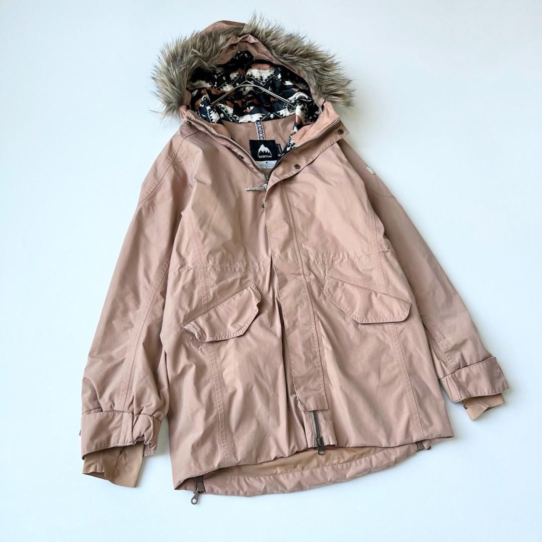 4922 バートン　ジャケット ゴアテックス　ファー付き ピンクベージュ　M