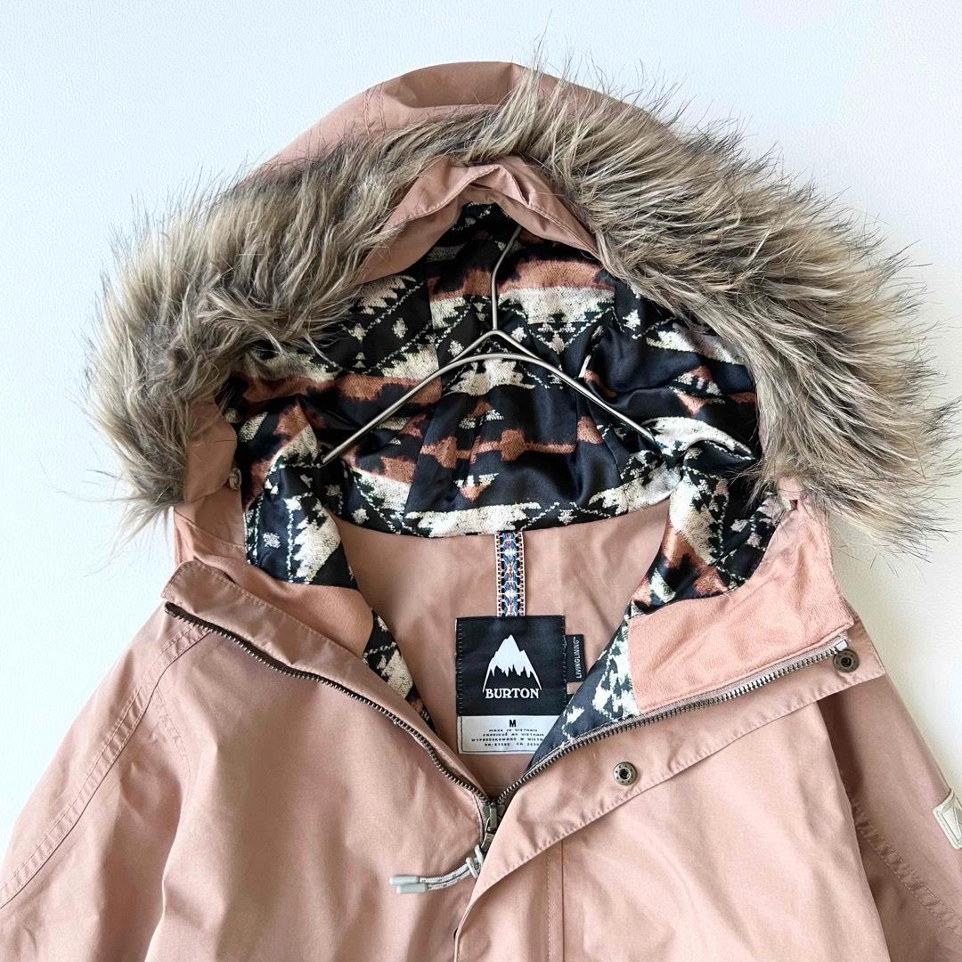 4922 バートン　ジャケット ゴアテックス　ファー付き ピンクベージュ　M