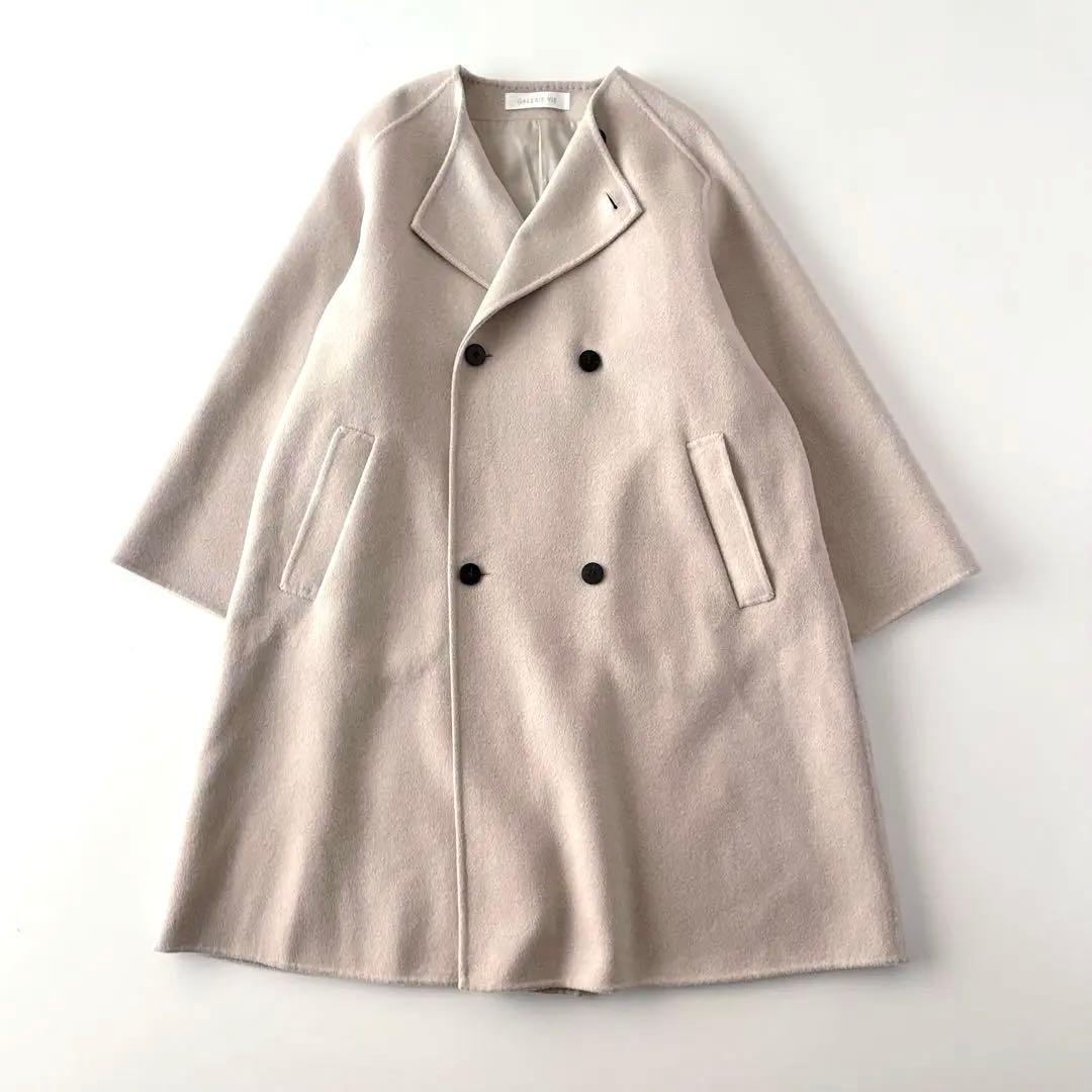 美品　ギャルリーヴィー　ウールダブルフェイス カラーレストレンチコート