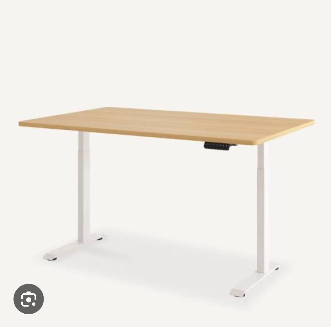 Flexispot 電動昇降式デスク E9　（脚ホワイト+天板メープル）美品