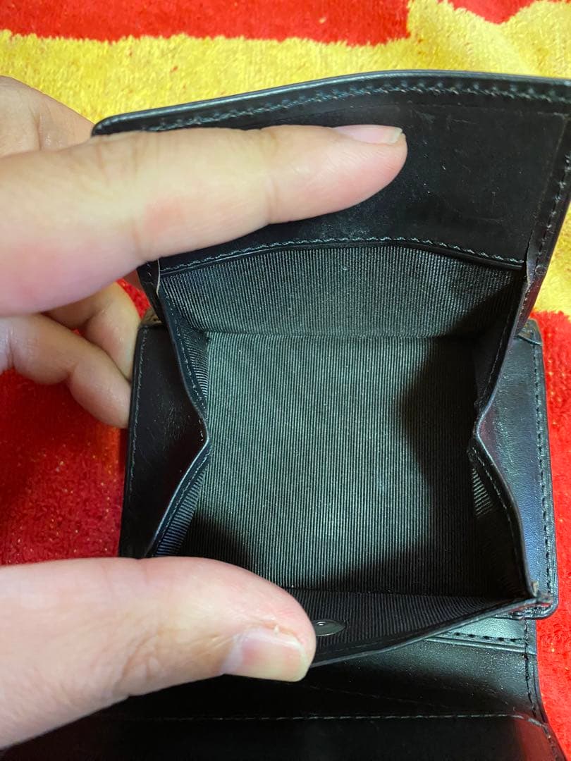 二宮五郎商店・クロムエクセル・三つ折り財布・オリーブ・USED