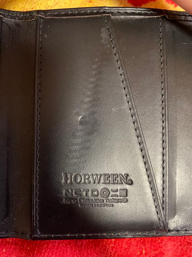 二宮五郎商店・クロムエクセル・三つ折り財布・オリーブ・USED