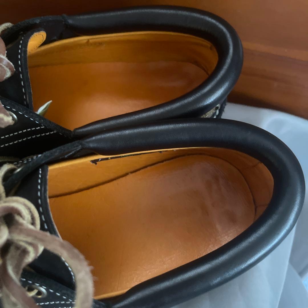 ティンバーランド ブラックレザー デッキシューズ 19529 25cm