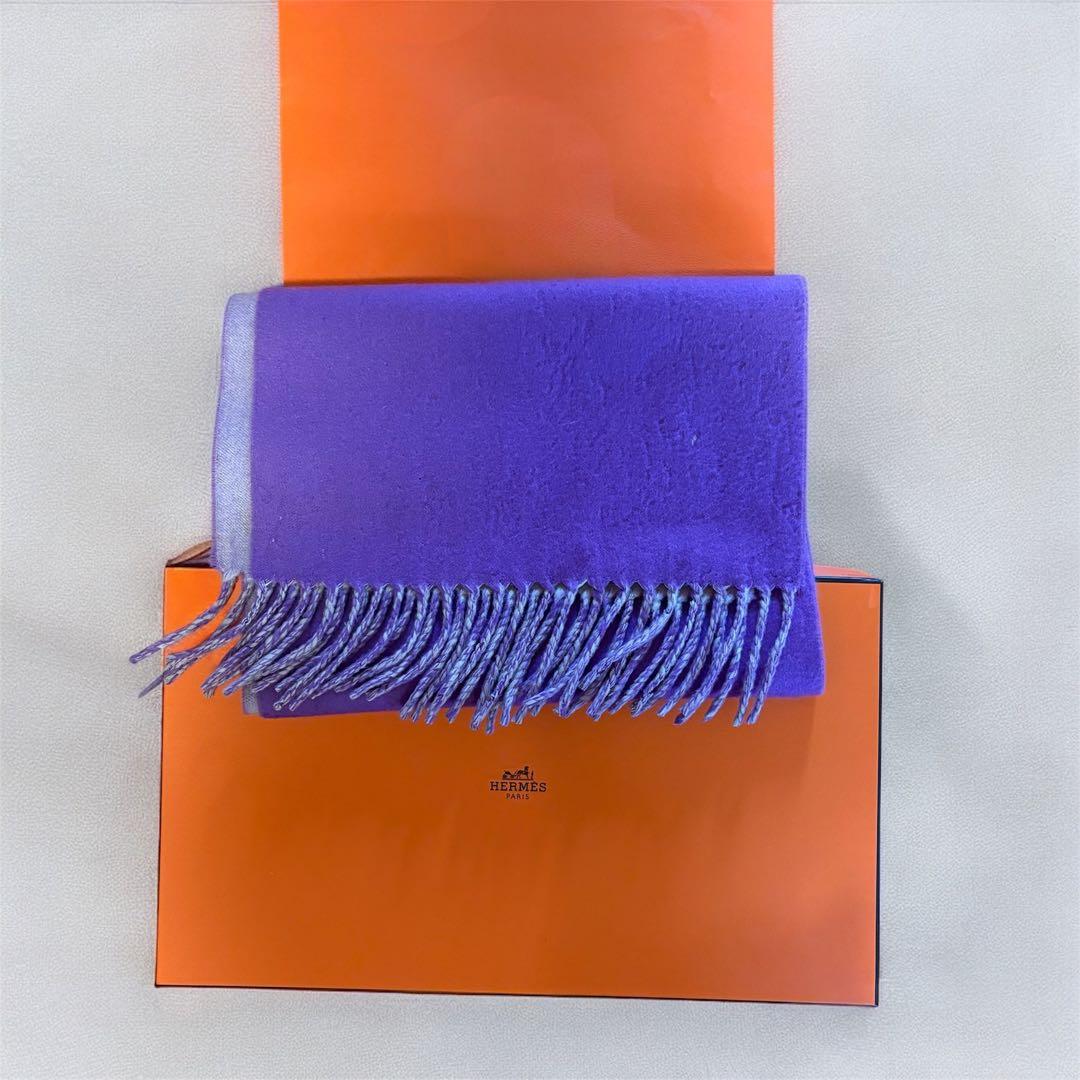 小物 hermes archive bi-color stole muffler