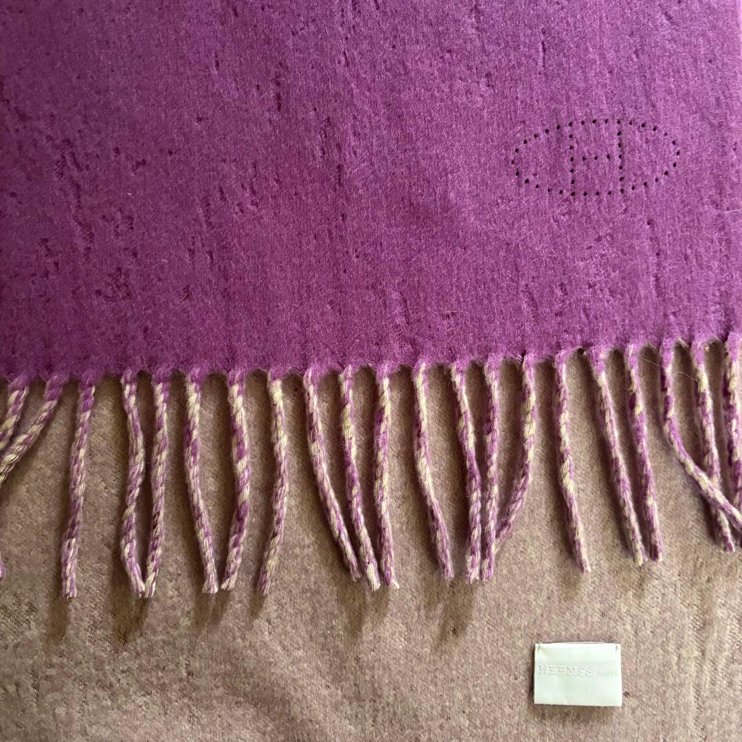 小物 hermes archive bi-color stole muffler