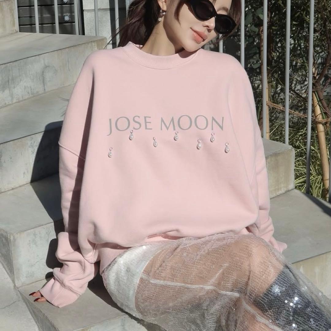 JOSEMOON ロゴパール スウェット pink ピンク