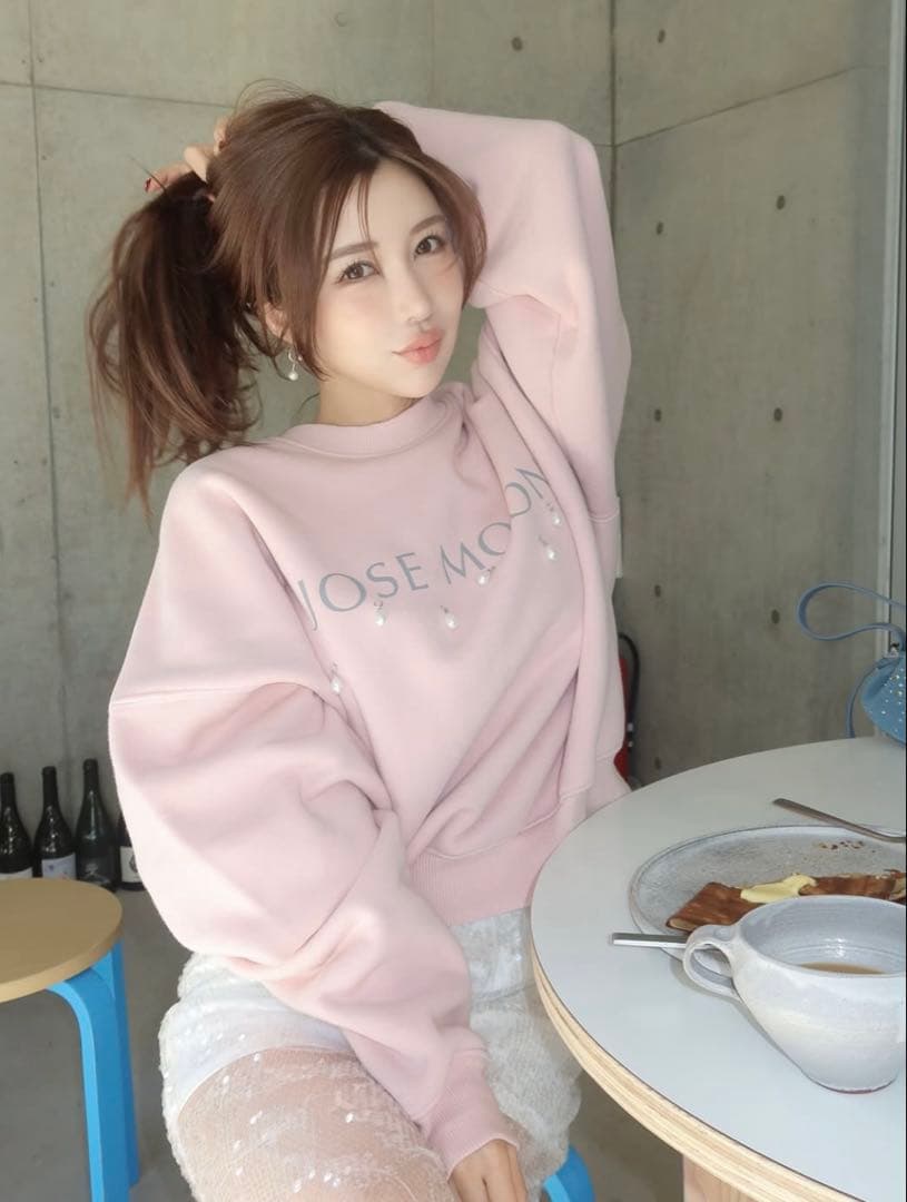 JOSEMOON ロゴパール スウェット pink ピンク