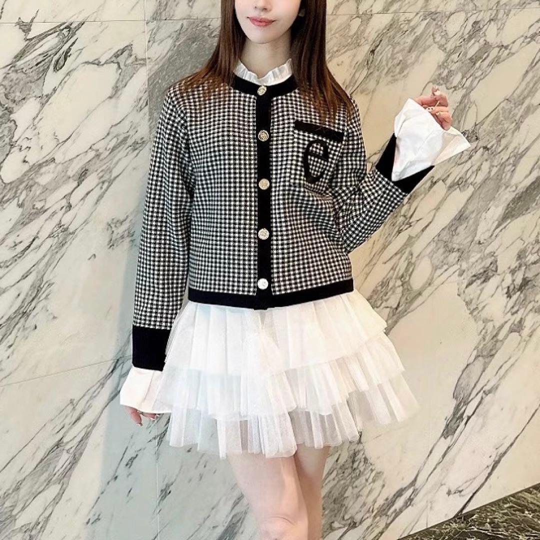 新品 エイミー チュール ミニスカート ホワイト 白