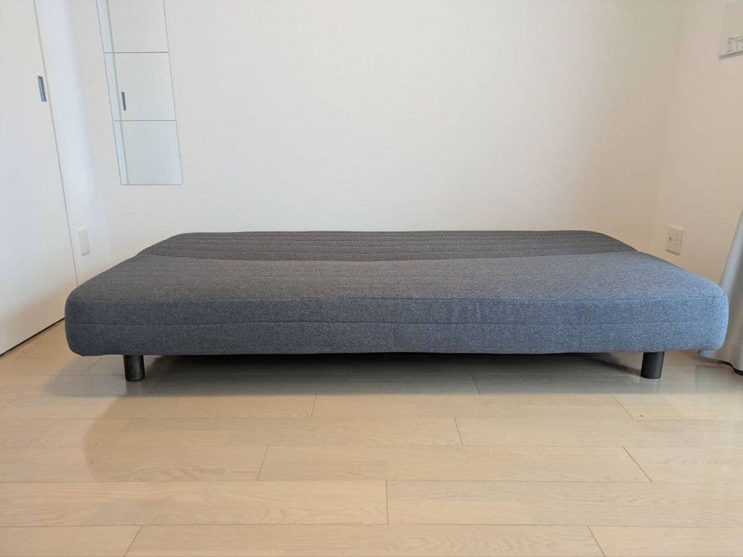 （引っ越しのため最終値下げ）無印良品 リクライニングソファベッド（脚付き）