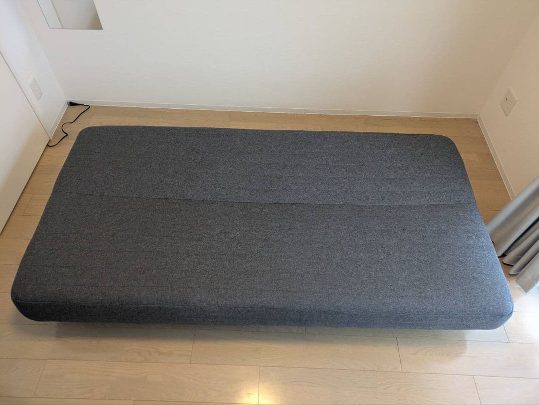 （引っ越しのため最終値下げ）無印良品 リクライニングソファベッド（脚付き）