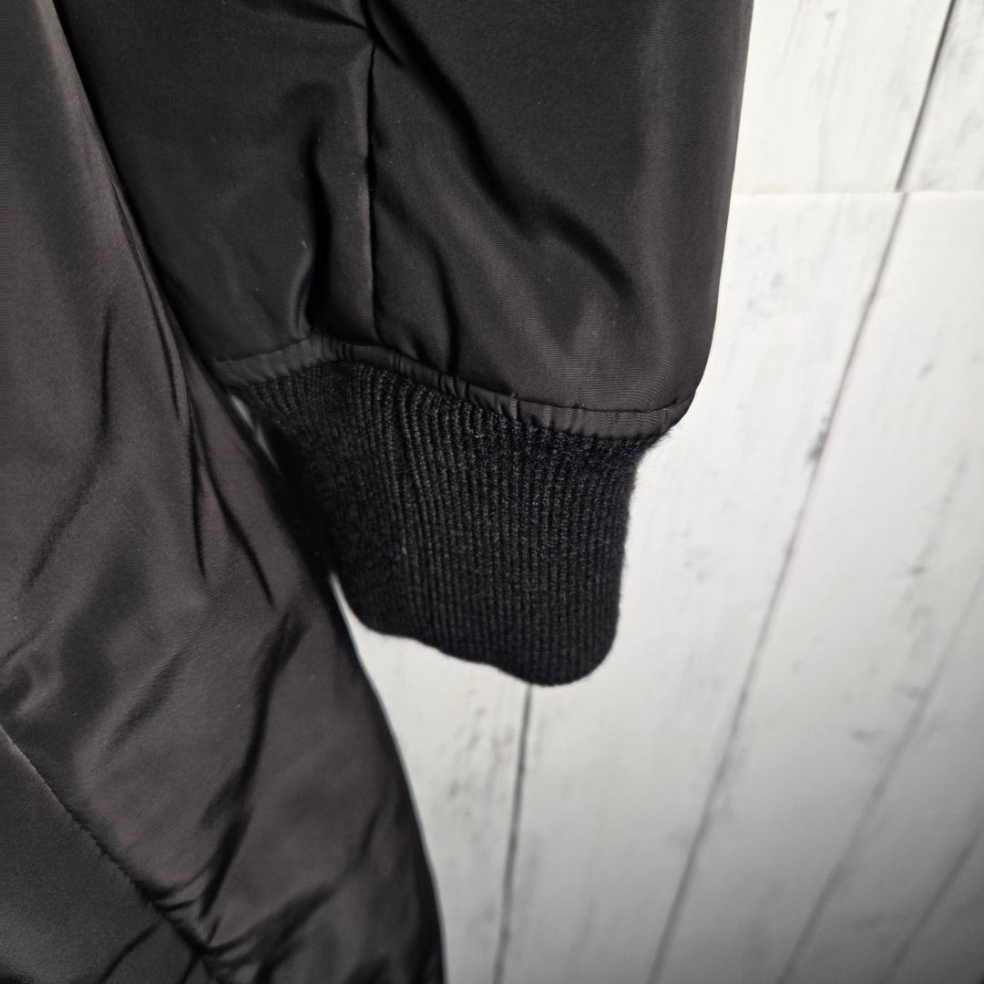 MOSCHINO ライダースコート ダウン ロング 異素材 切替 ウール 黒