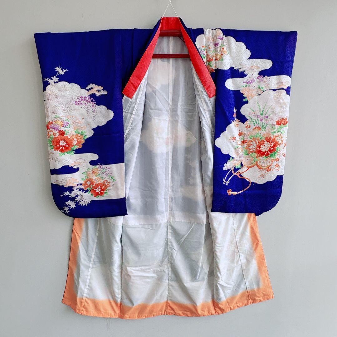 Buruburu　フルセット　きもの青　　簡単半襟　小物セット7282