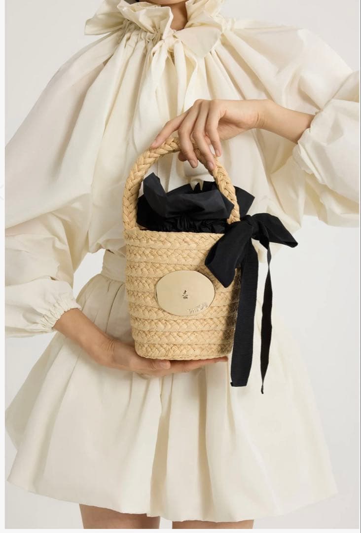 【週末お値下げ】PATOU ラフィア アイコニック バケットバッグ