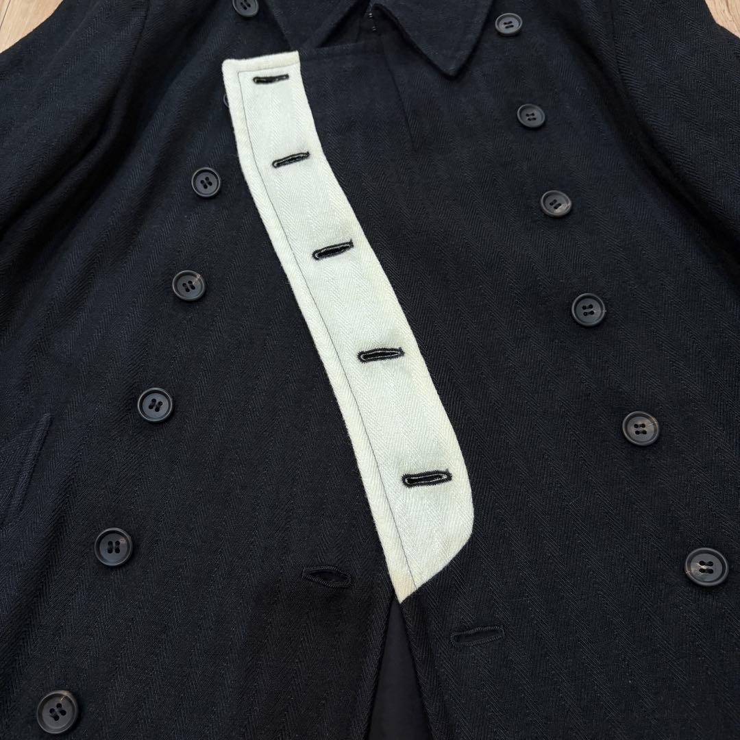 ⚫︎y's ワイズ ヨウジヤマモト ブラック ピーコート アルパカ混Pコート