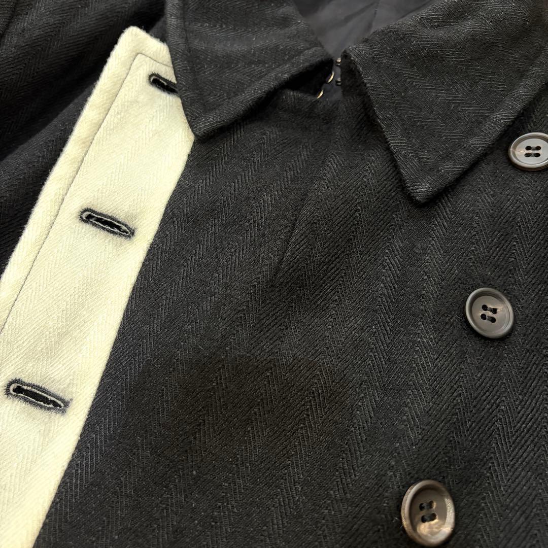 ⚫︎y's ワイズ ヨウジヤマモト ブラック ピーコート アルパカ混Pコート