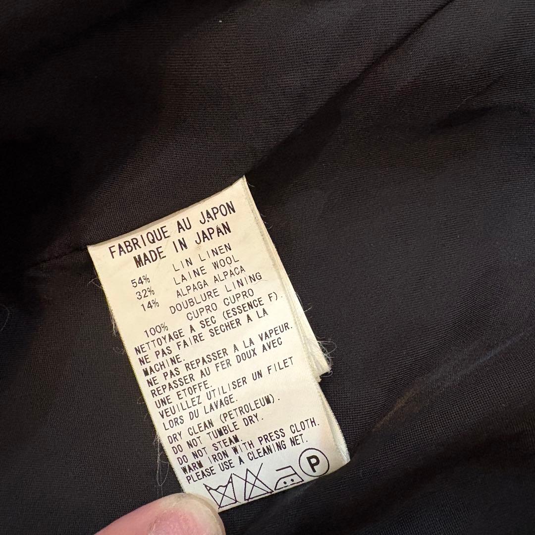 ⚫︎y's ワイズ ヨウジヤマモト ブラック ピーコート アルパカ混Pコート