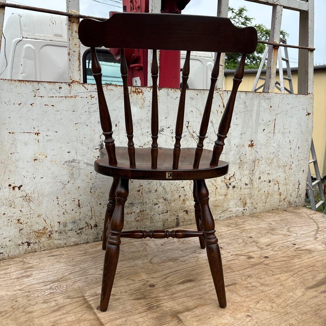 昭和レトロ　飛騨産業　キツツキマーク　ウィンザーチェア