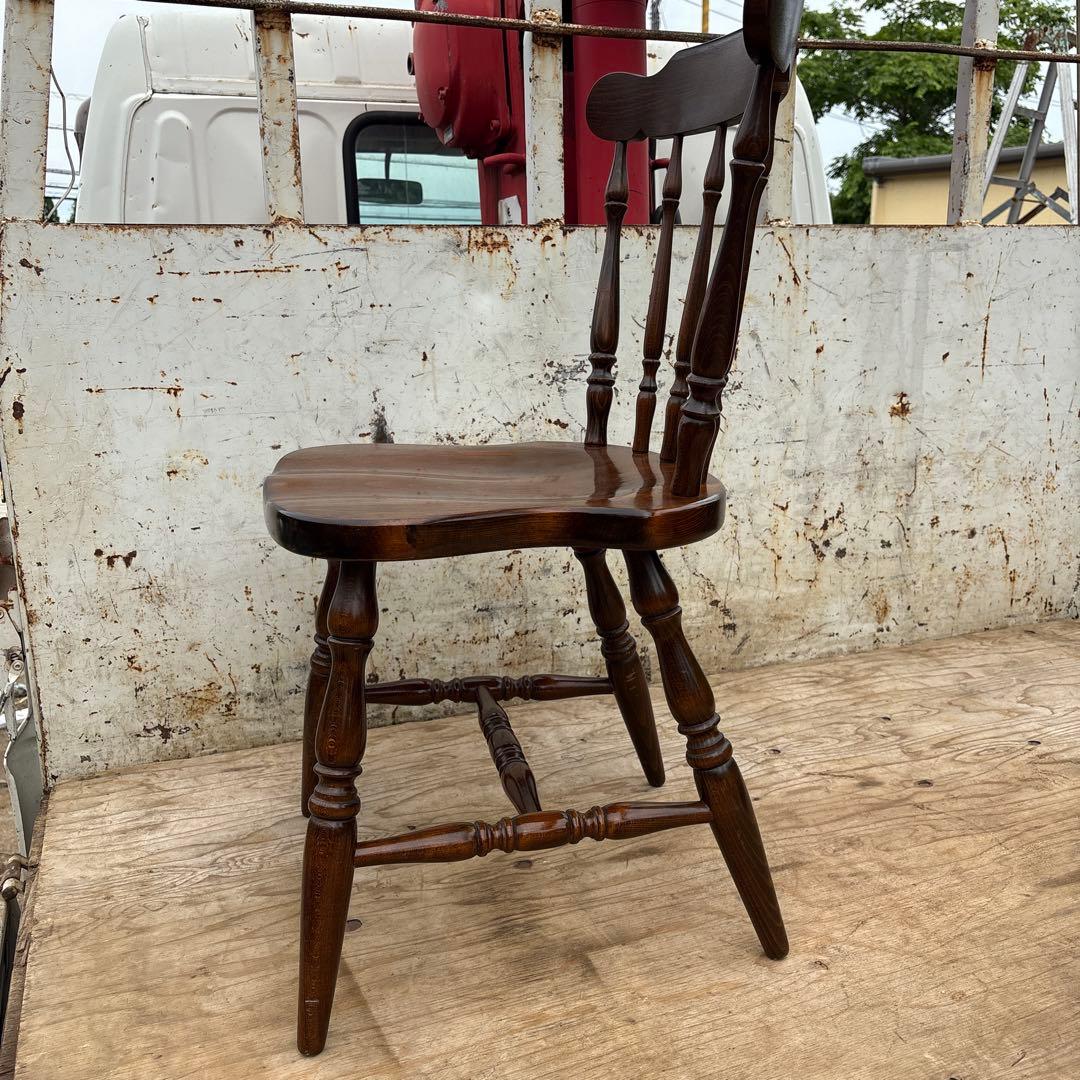 昭和レトロ　飛騨産業　キツツキマーク　ウィンザーチェア