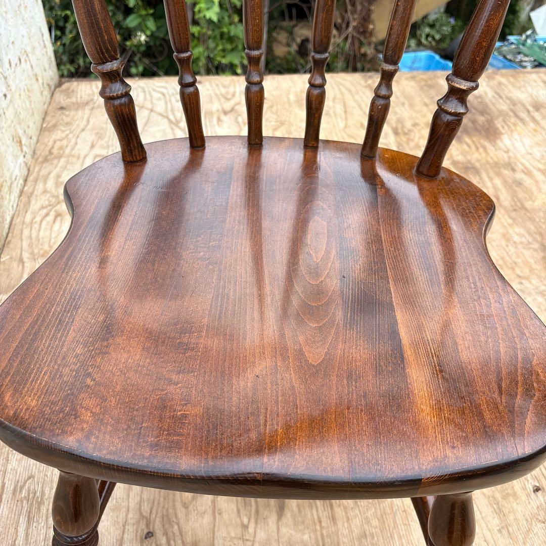 昭和レトロ　飛騨産業　キツツキマーク　ウィンザーチェア