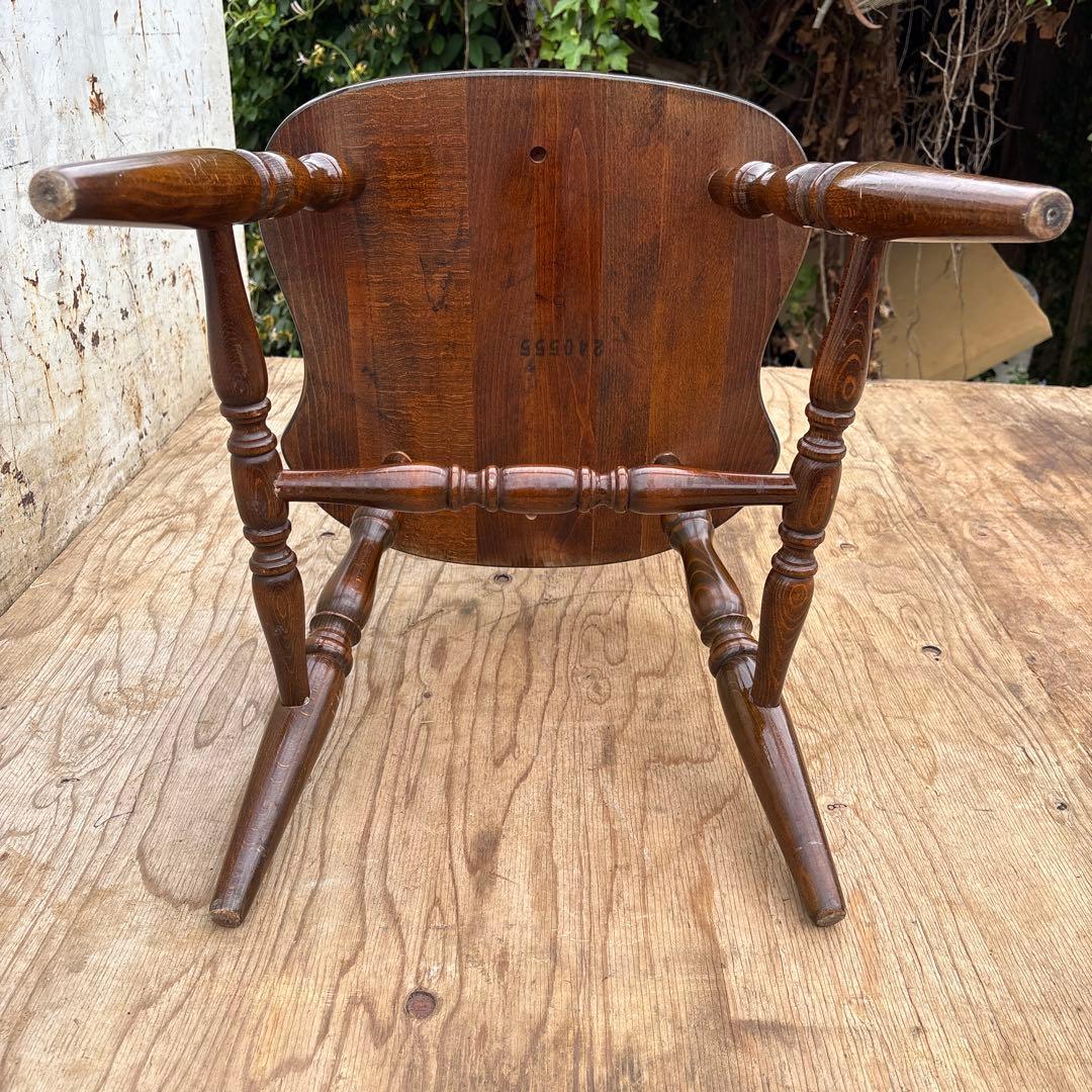 昭和レトロ　飛騨産業　キツツキマーク　ウィンザーチェア