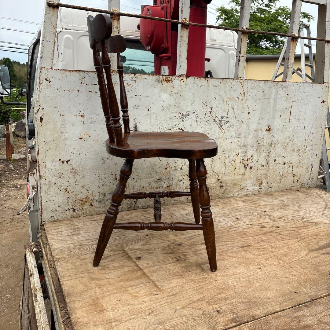 昭和レトロ　飛騨産業　キツツキマーク　ウィンザーチェア