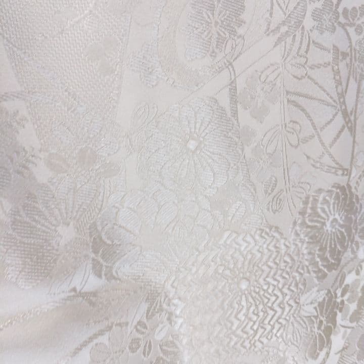 白無垢 絹鳳凰と鶴などに草木H