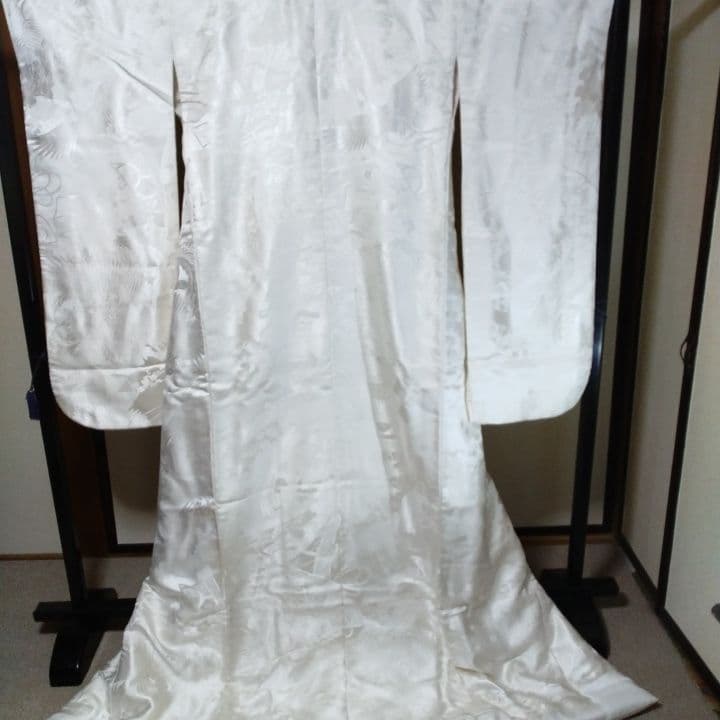 白無垢 絹鳳凰と鶴などに草木H