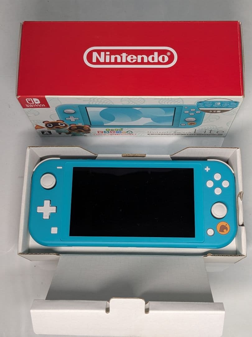 動作品 任天堂 Switch Lite まめきち＆つぶきち アロハ柄 ターコイズ