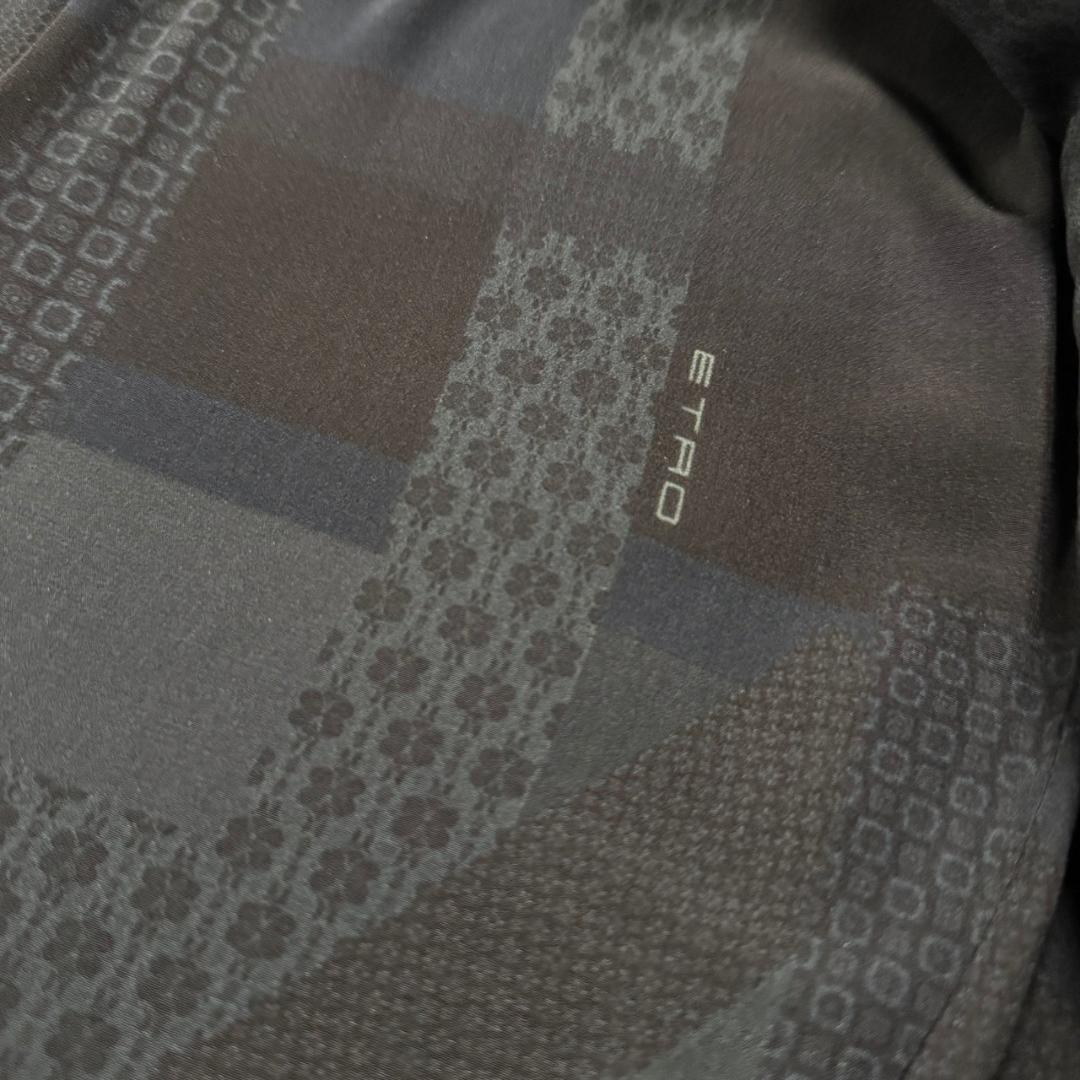 着用1回 ETRO 最高級スーツセットアップ 44 ハンガー ハンカチーフ付