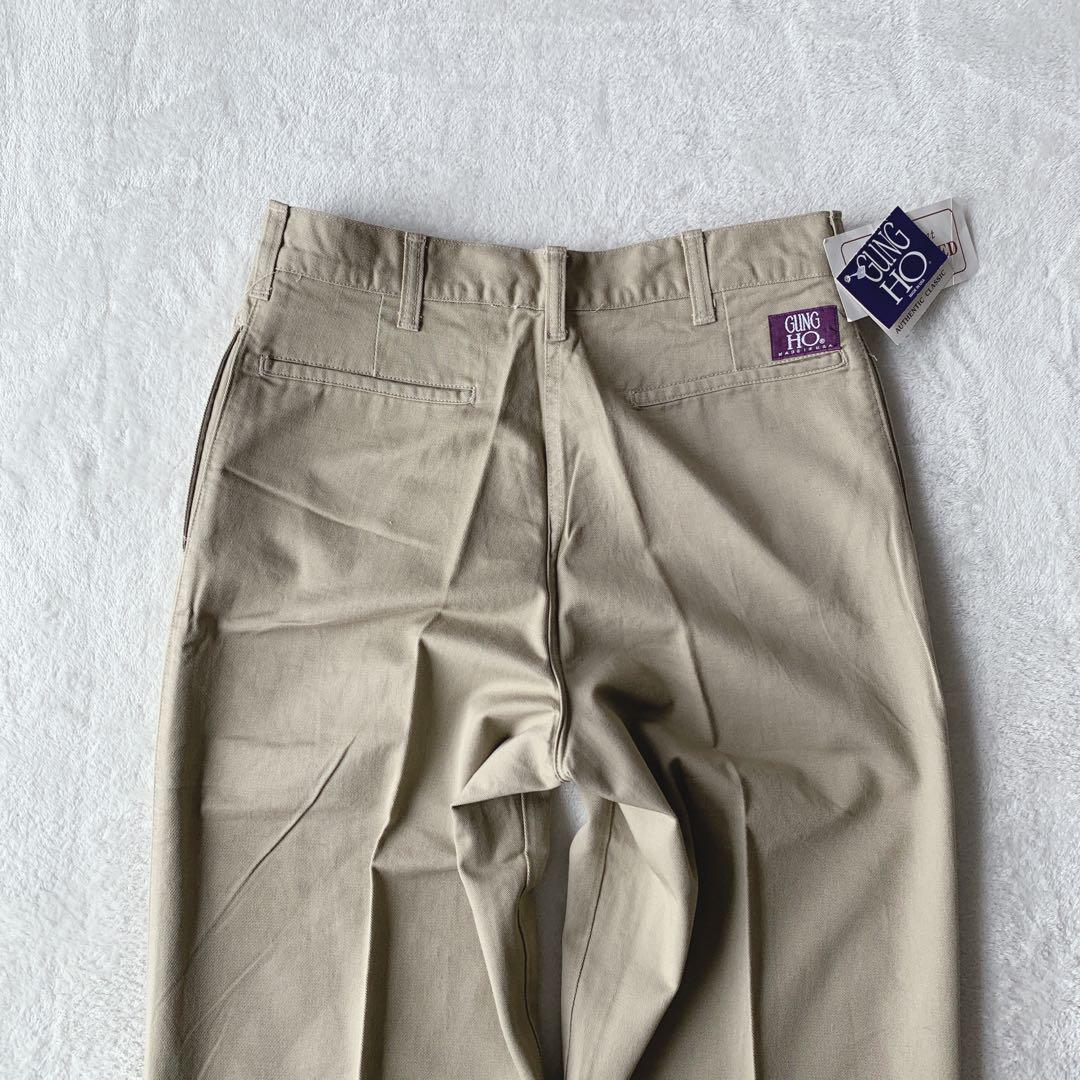 デッドストック！USA製 GUNG HO ガンホー パンツ ワンタック チノパン