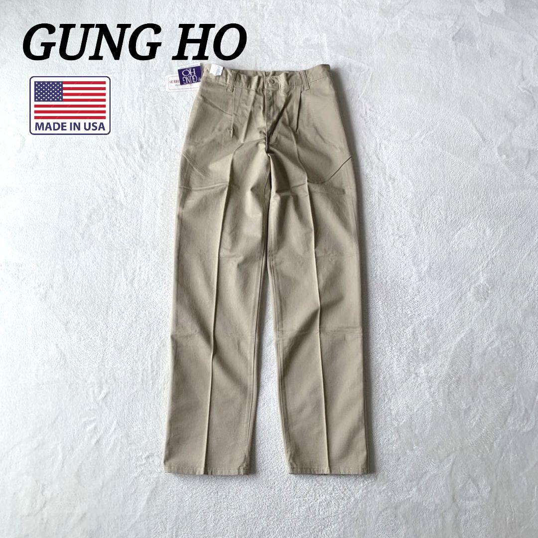 デッドストック！USA製 GUNG HO ガンホー パンツ ワンタック チノパン