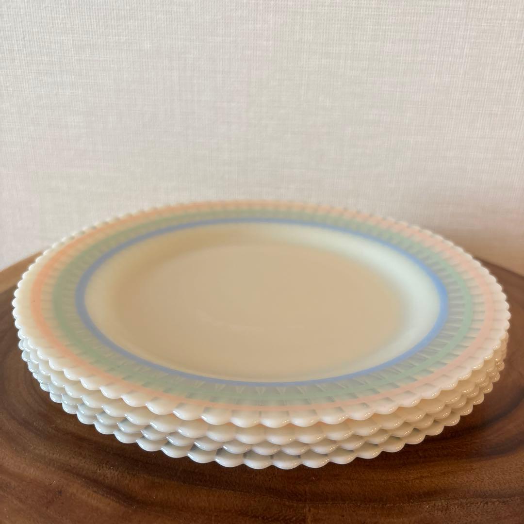 マクベスエバンス　パステルバンド　ディナープレート2枚セット　直径約23cm