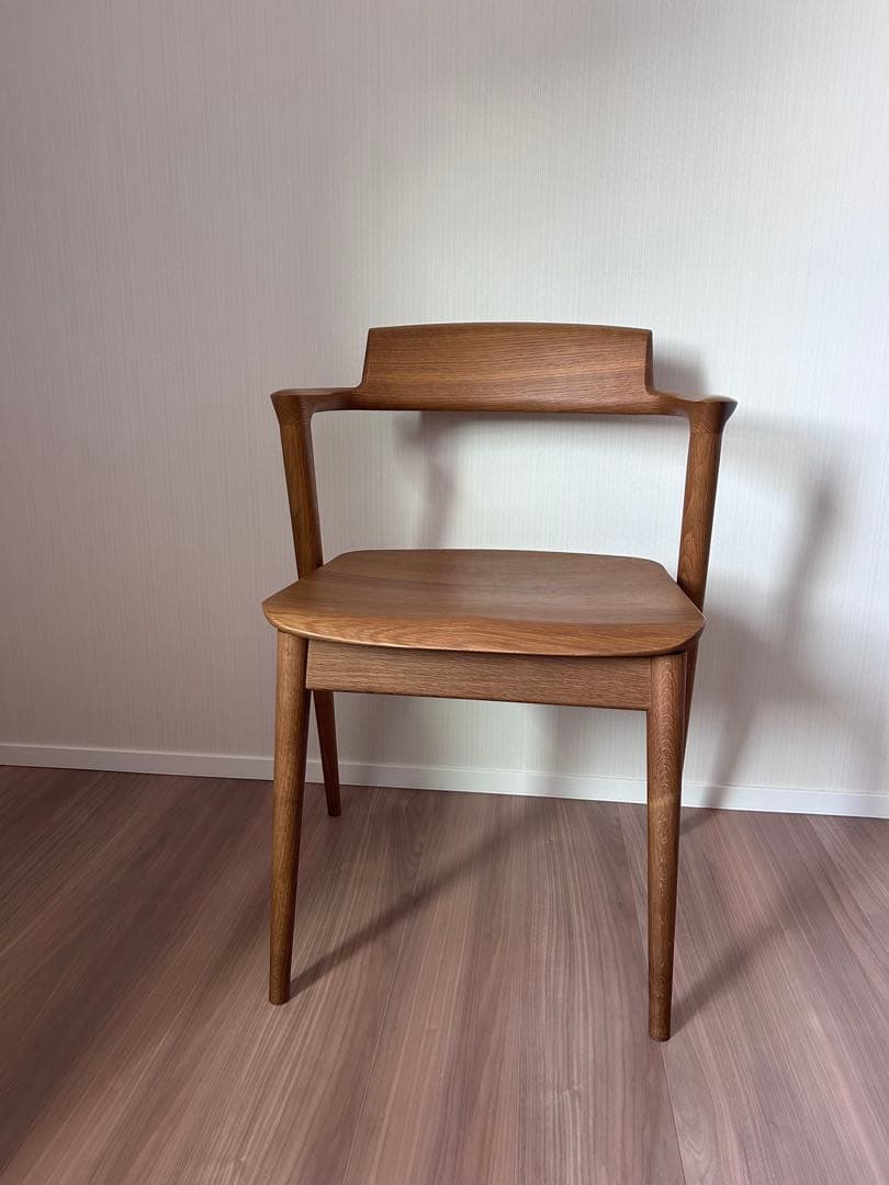 はな＊　飛騨産業 SEOTO セミアームチェア 2脚目有 N5 板座①