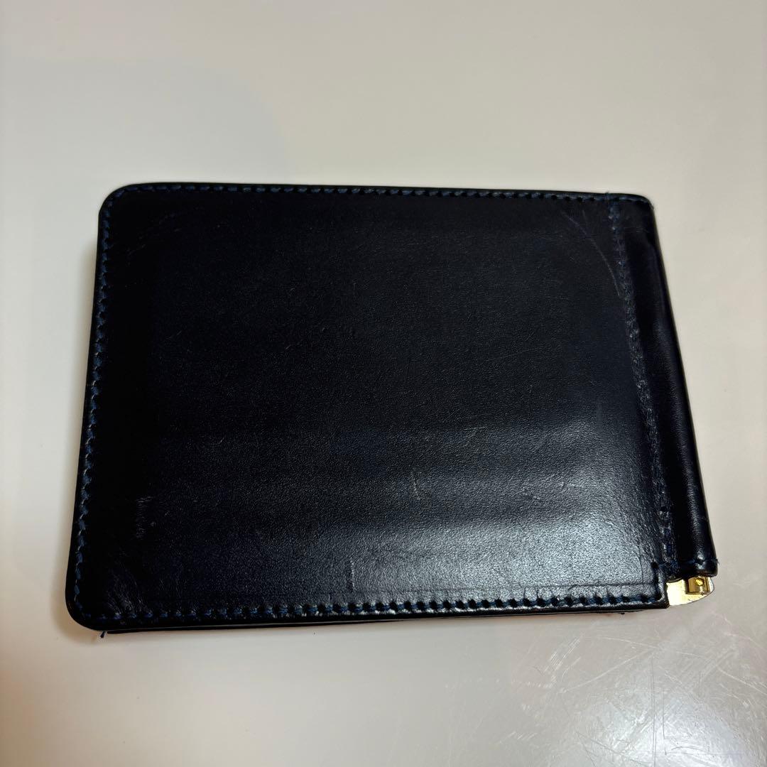 GLEN マネークリップ（小銭入れ付） ネイビー/ダークブルー