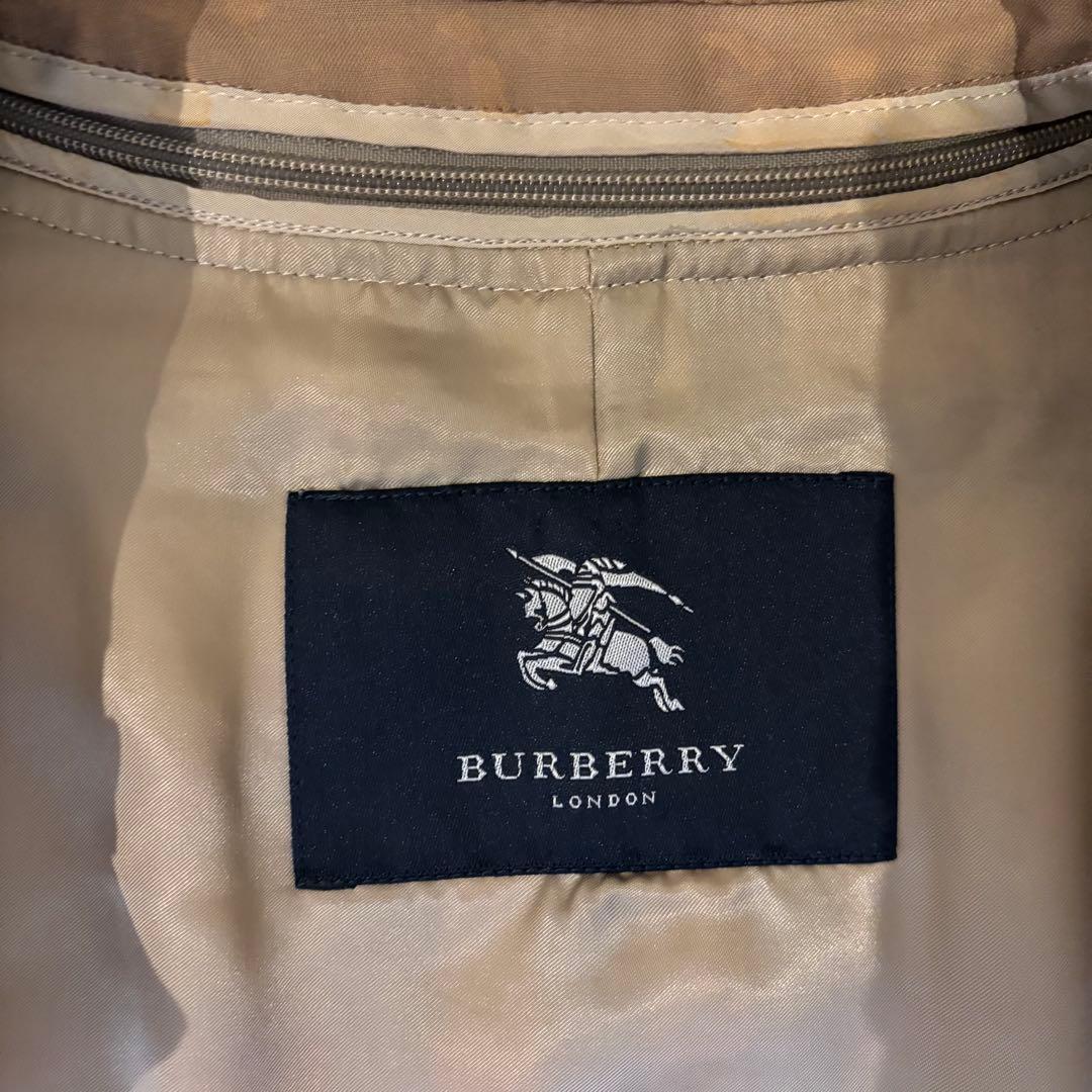 【美品】襟裏&ライナー メガチェック バーバリーロンドン ステンカラーコート