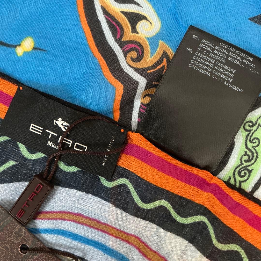洗練されたデザイン　ETRO 正規品　大判ショール　 希少サイズ　4